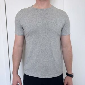 Asket Men's Gray T-Shirt Minimalist Preppy Basic Neutral 100% Cotton Casual